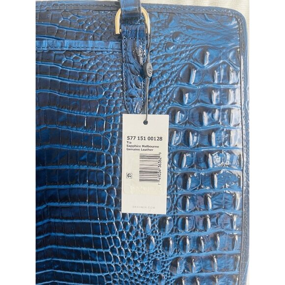 NWT Brahmin Melbourne Collection Tia Tote Bag - Sapphire - Picture 5 of 9